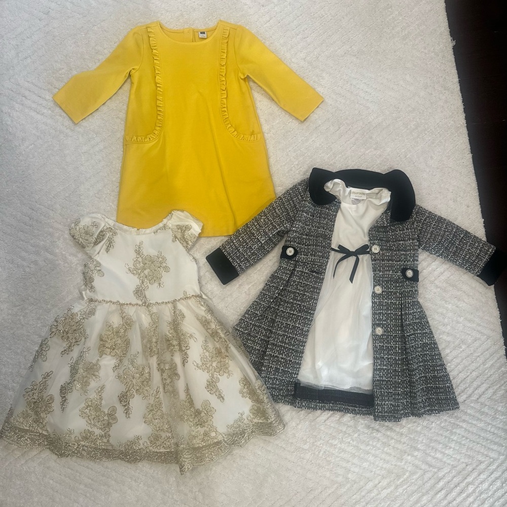 Girls Holiday Winter Formal Dress Bundle - Size 4